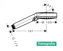 MEDIDAS TELEDUCHA 100 2jet CROMETTA HANSGROHE